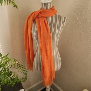 Vibrant coral/orange scarf